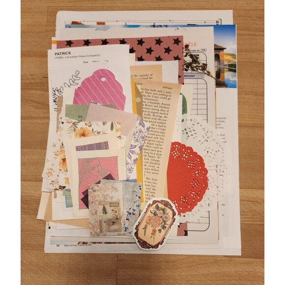 70 + Piece Ephemera Lot Junk Journal Scrapbooking Paper Supplies Mixed Bundle - Picture 1 of 4